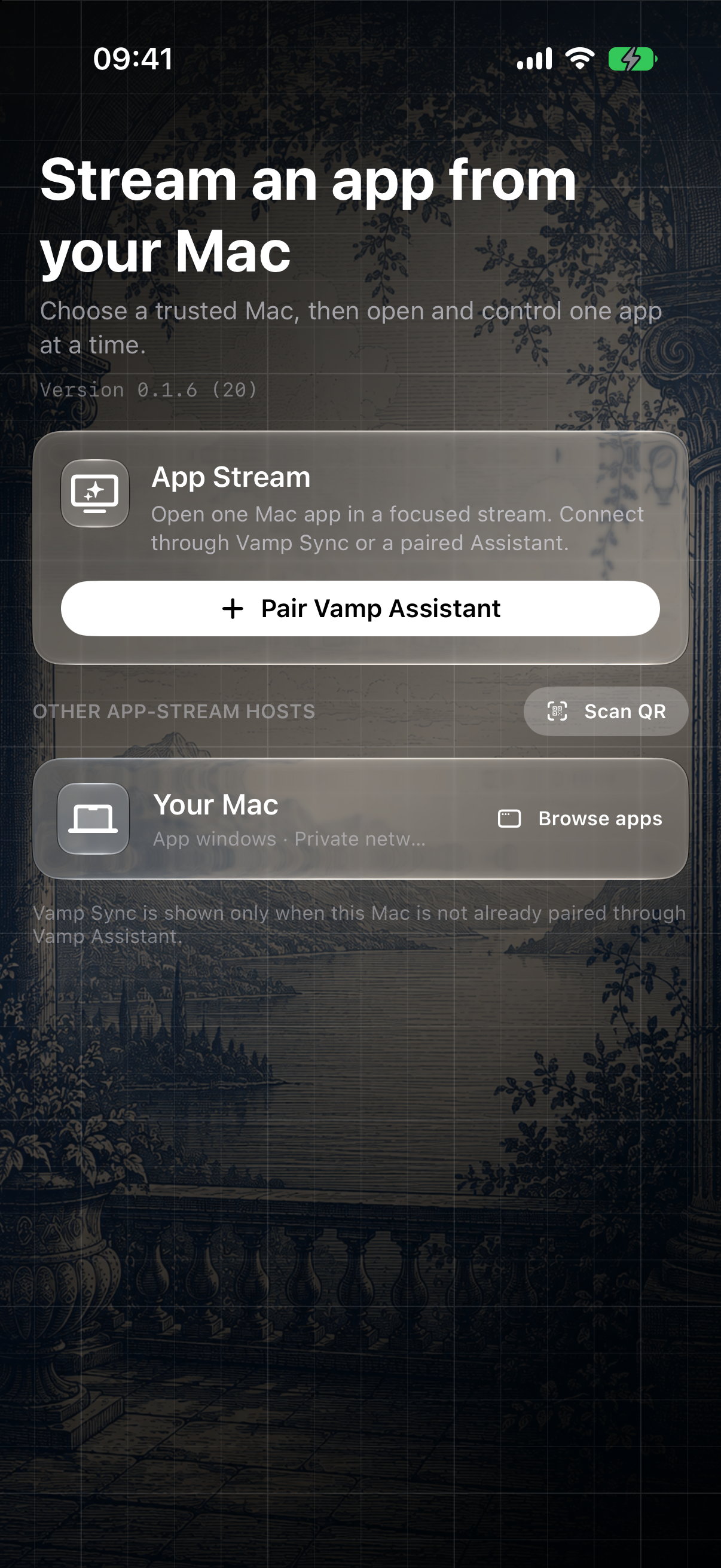 Vamp Stream on iPhone